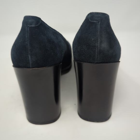 Calvin Klein Blue Suede Heels Made In Italy Womens Size 8.5 - Picture 5 of 8